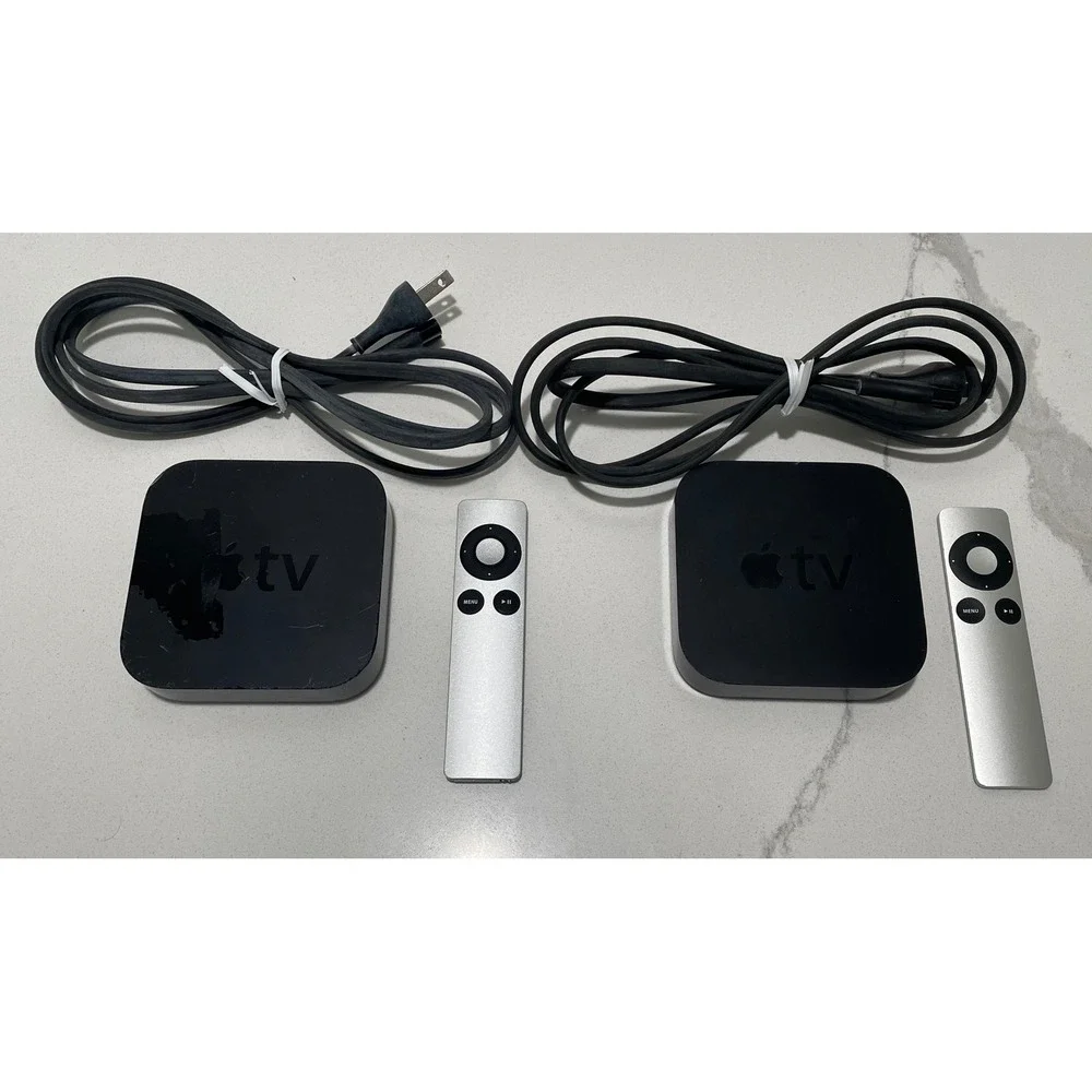 Lot of 2 Apple TV 3rd Gen A1469 1080p HD Media Streamers with Remotes
